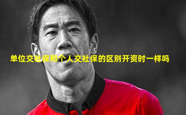 单位交社保和个人交社保的区别开资时一样吗